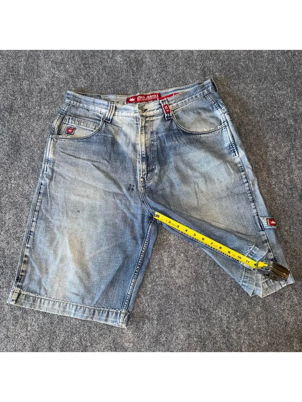 JNCO Jeans Grail Baggy Carpenter Denim Jorts Mens XL 36 Vtg y2k 90s Rare Snake